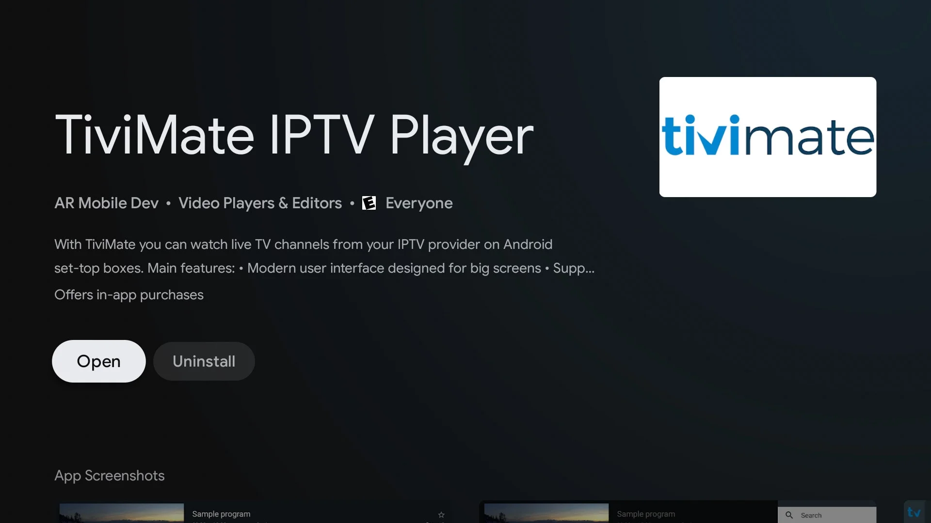 TiviMate EPG Guide UI